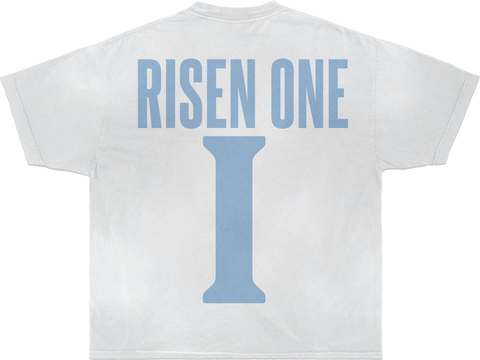 RISEN ONE White & Carolina Blue T-Shirt